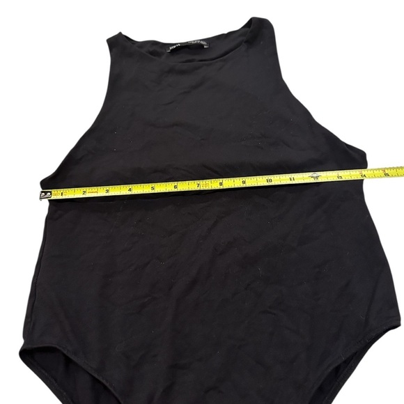 ZARA Polyamide Halter Bodysuit Black Medium - Picture 8 of 10